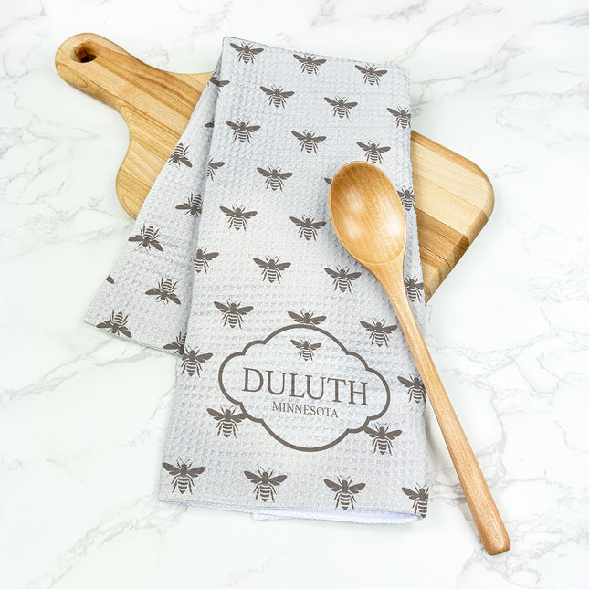 Bee Motif - Custom Waffle Weave Towel