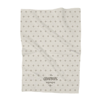 Simple Petal Pattern - Custom Waffle Weave Towel