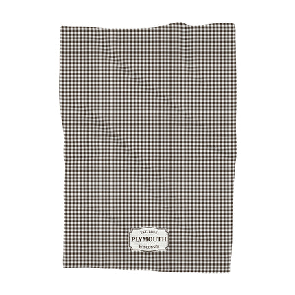 Brown Houndstooth Pattern - Custom Waffle Weave Towel