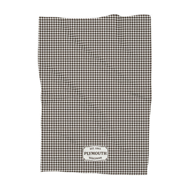 Brown Houndstooth Pattern - Custom Waffle Weave Towel