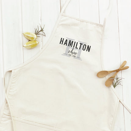City and State w/ Initial - Custom Women's Apron