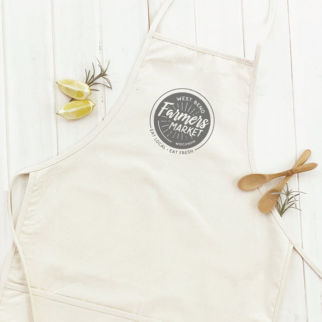 Farmers Market Eat Local w/ City, State - Custom Women's Apron