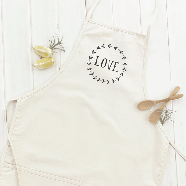 Love Simple Wreath - Women's Apron