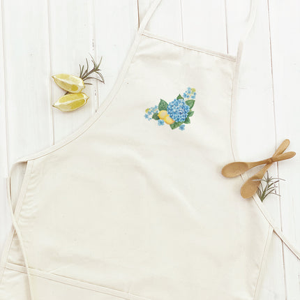 Hydrangeas and Lemons - Summer Women's Apron