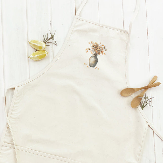 Fall Leaves Vase - Customizable Women's Apron