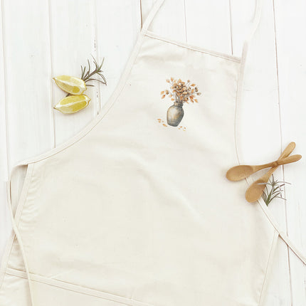 Fall Leaves Vase - Customizable Women's Apron