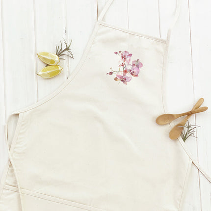 Watercolor Orchid Blooms - Women's Apron