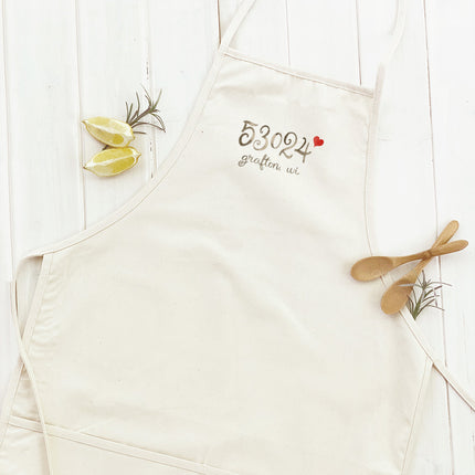 Watercolor Cursive Heart - Custom Women's Apron