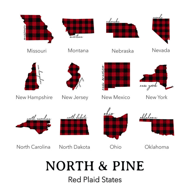 Red Plaid State - Custom Women's Apron