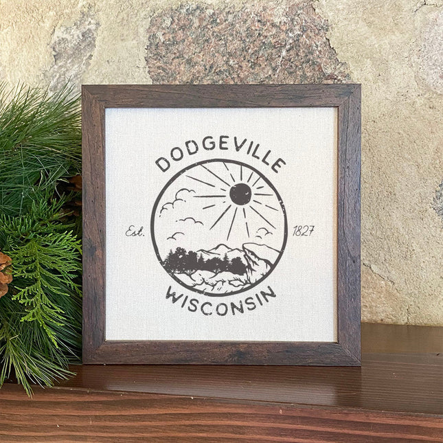 Sunshine Vista w/ City, State - Custom Framed Sign