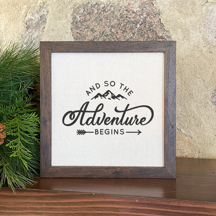 And so the Adventure Begins - Framed Sign