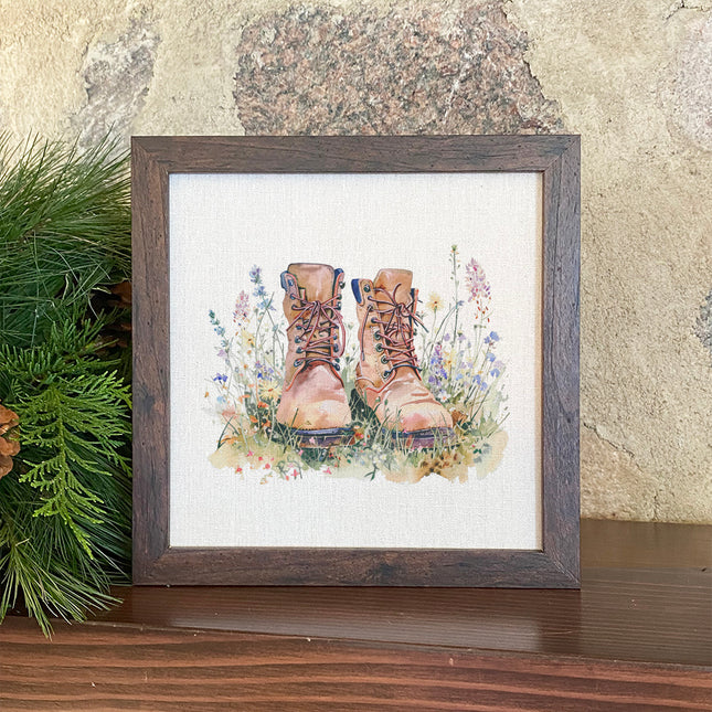Hiking Boots - Framed Sign
