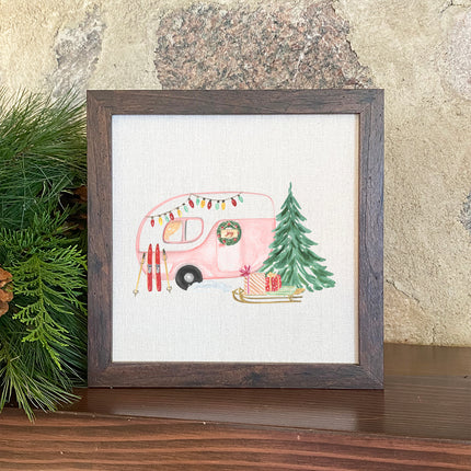 Christmas Camper - Framed Sign