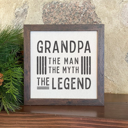 Grandpa The Legend - Father's Day Framed Sign