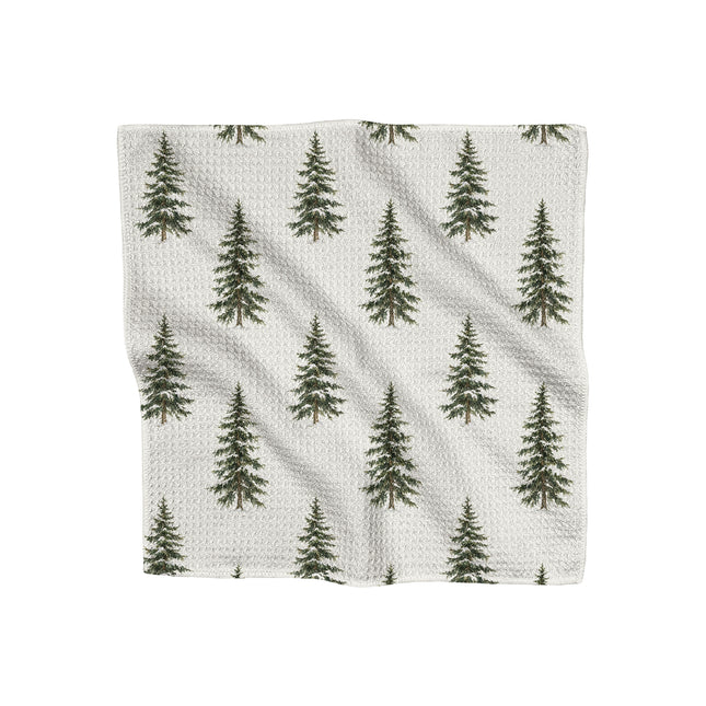 Winter Evergreen - Waffle Weave Washcloth