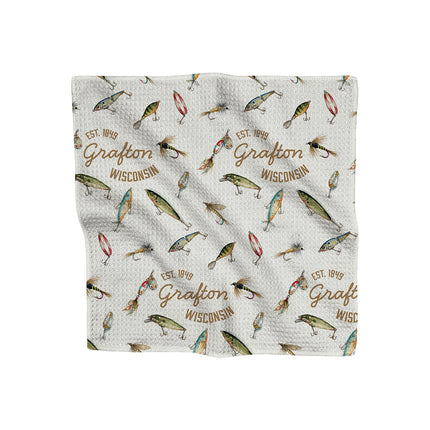 Fishing Lures - Custom Waffle Weave Washcloth