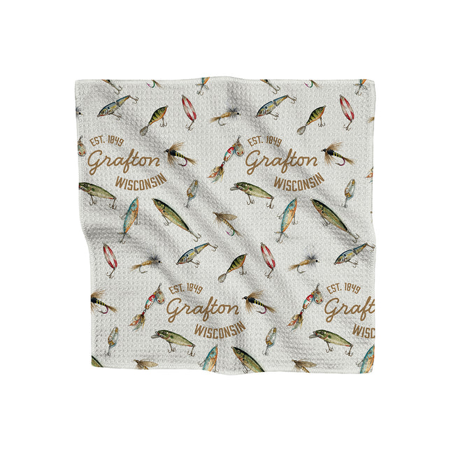 Fishing Lures - Custom Waffle Weave Washcloth