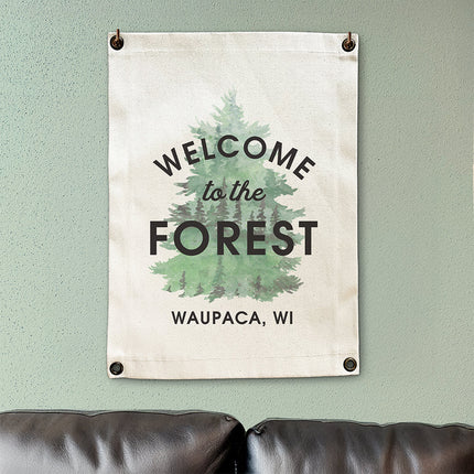 Welcome to the Forest - Custom Canvas Wall Hanging