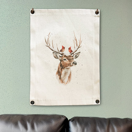Cardinal Crown - Customizable Canvas & Grommet Wall Hanging