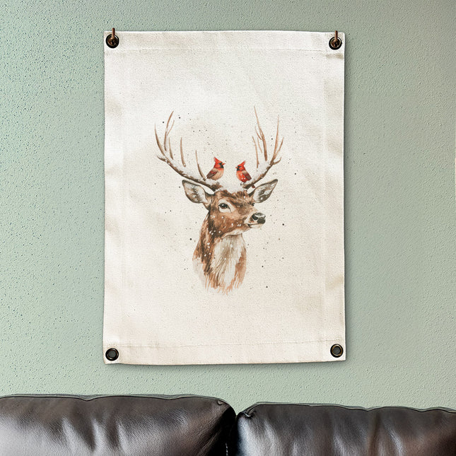 Cardinal Crown - Customizable Canvas & Grommet Wall Hanging