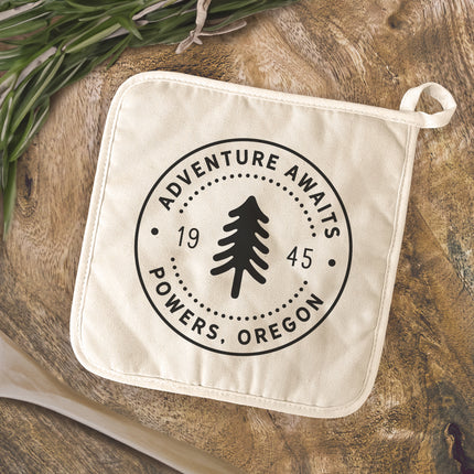 Tree Stamp w/ City, State - Custom Cotton Pot Holder