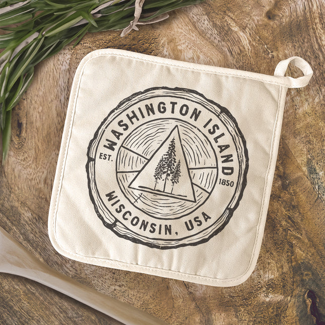 Tree Ring w/ City, State - Custom Cotton Pot Holder
