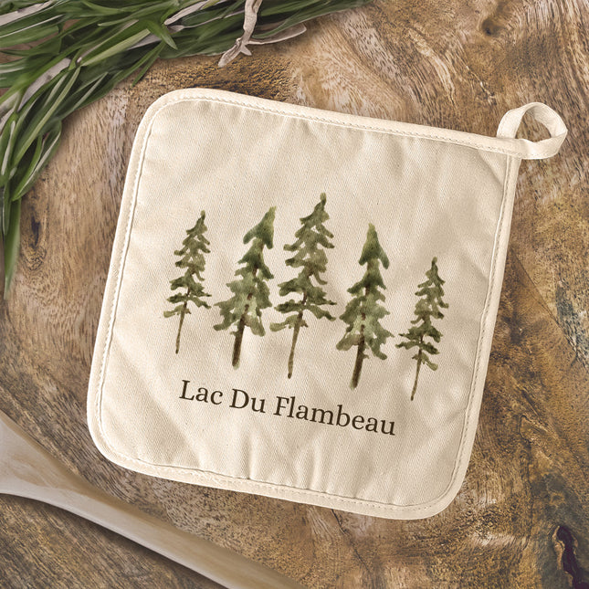 Watercolor Pines - Custom Cotton Pot Holder