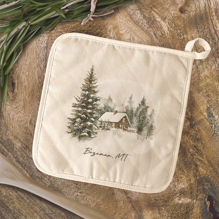Winter Retreat - Custom Cotton Pot Holder