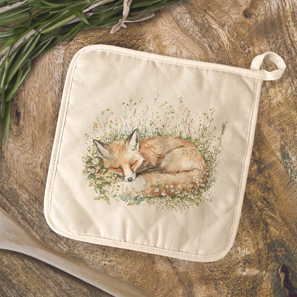 Sleeping Fox - Spring Cotton Pot Holder