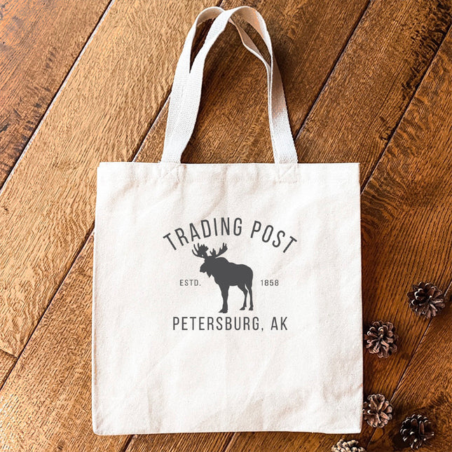 Trading Post w/ City, State - Custom Canvas Tote Bag
