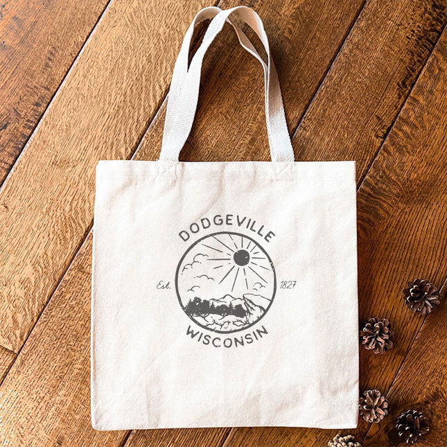 Sunshine Vista w/ City, State - Custom Canvas Tote Bag