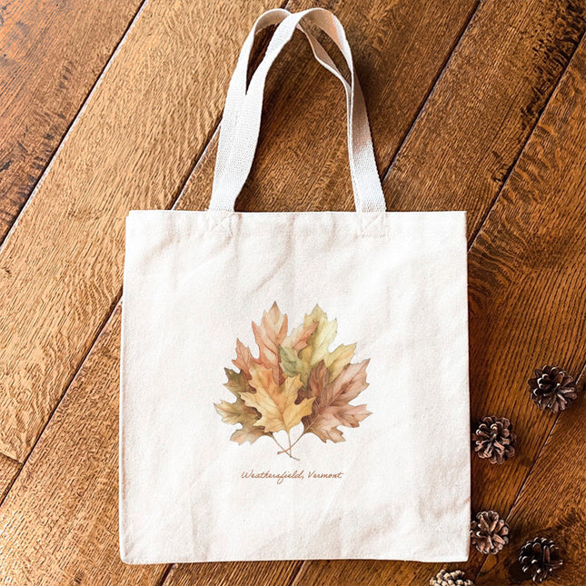 Fall Leaves - Custom Canvas Tote Bag