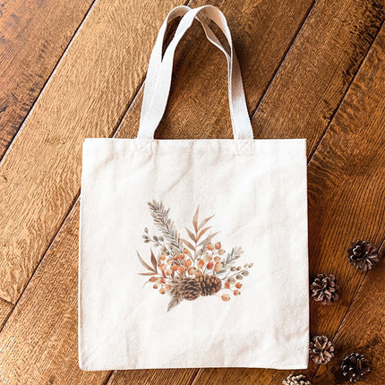 Pinecone Arrangement - Customizable Canvas Tote Bag