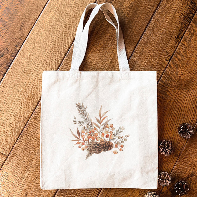 Pinecone Arrangement - Customizable Canvas Tote Bag