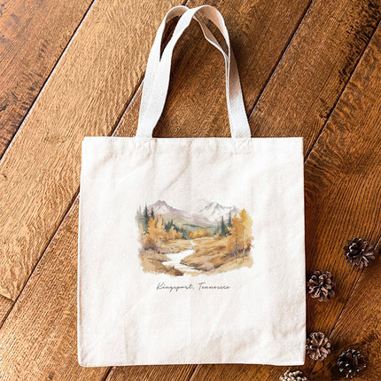 Autumn Mountain Scene - Custom Canvas Tote Bag