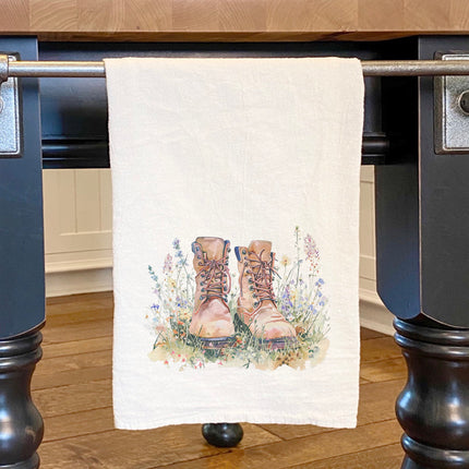 Hiking Boots - Cotton Tea Towel