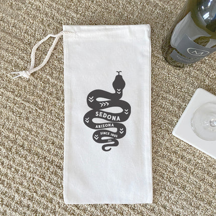 Snake Silhouette - Custom Canvas Wine Bag