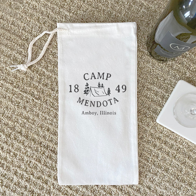 The Custom Campground - Custom Canvas Wine Bag