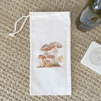 Mushroom Bunch - Customizable Canvas Wine Bag