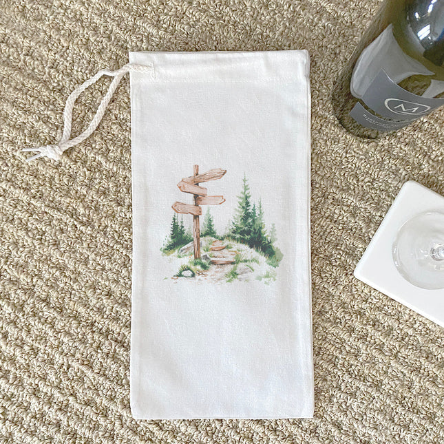 The Signpost - Canvas Wine Bag