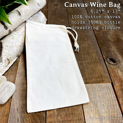 Pinecone Wreath - Autumn Canvas Wine Bag