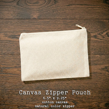 Moose Scene - Spring Canvas Zipper Pouch