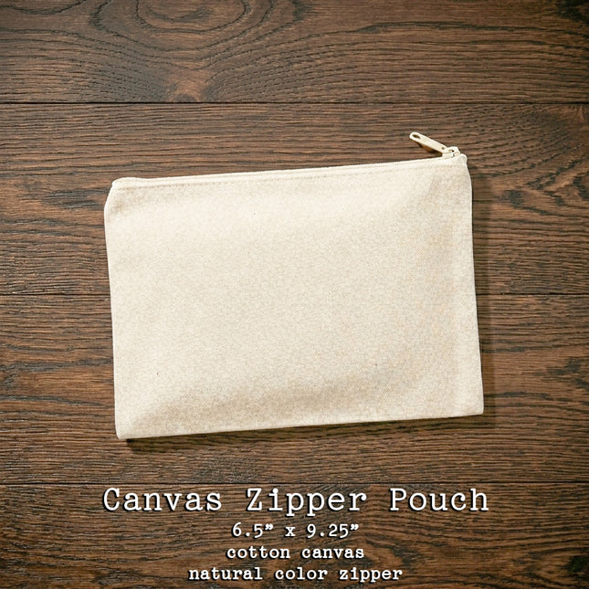 Coyote at Sunset - Custom Canvas Zipper Pouch
