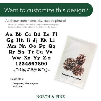 Pinecone Squirrel - Customizable Cotton Cinch Bag