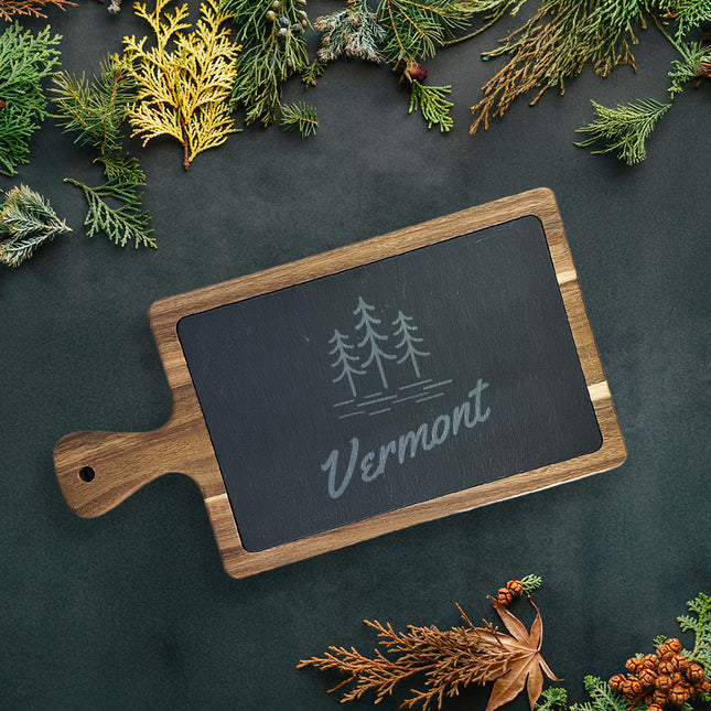 State with Trees - Custom Slate Serving Board