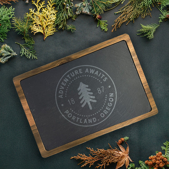 Tree Stamp - Custom Slate Serving Board