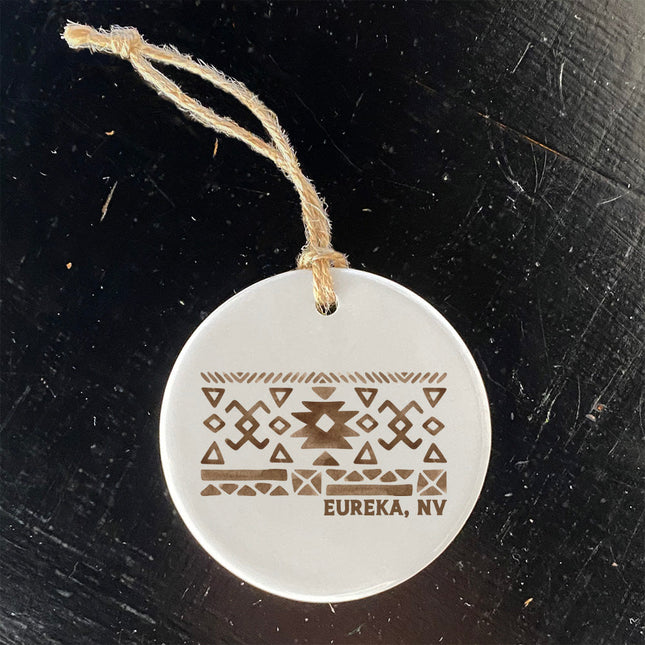 Western Pattern w/ City State - Custom Ornament