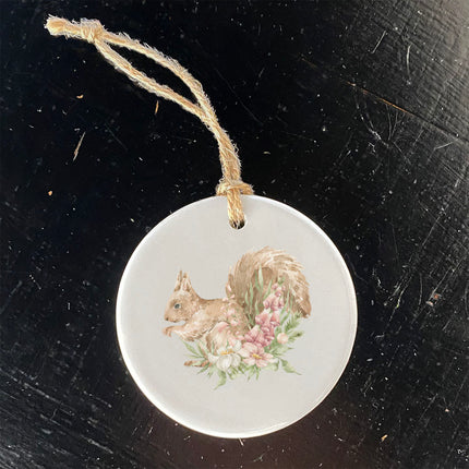 Floral Squirrel - Ornament