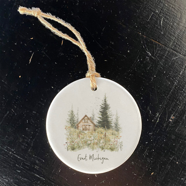 Spring Cabin - Custom Ornament