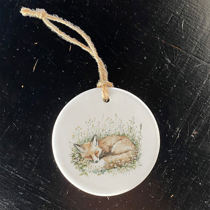 Sleeping Fox - Spring Ornament